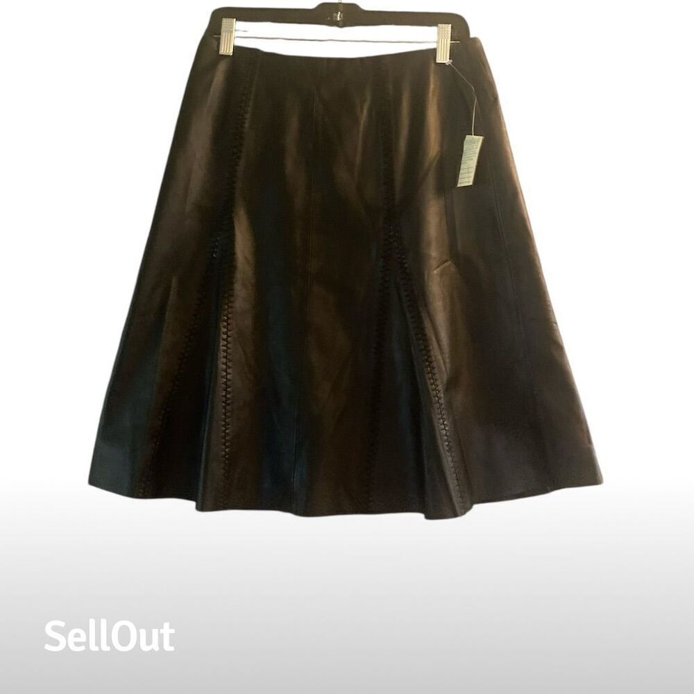Margaret Godfrey Women's Black A-Line Midi Skirt Size 10